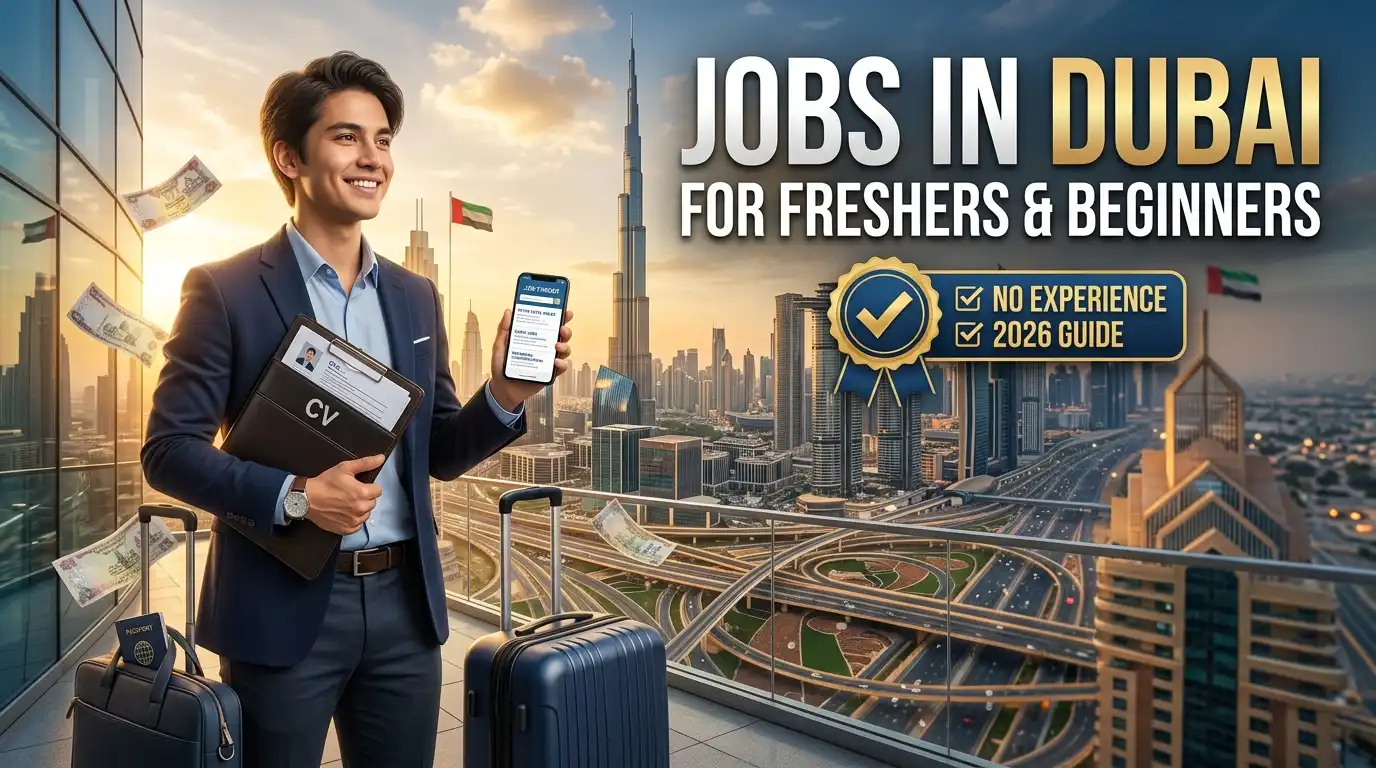 Looking for jobs in Dubai for freshers in 2026? Explore the best entry-level jobs without experience, salaries, requirements, documents, application tips, and scam warnings.
