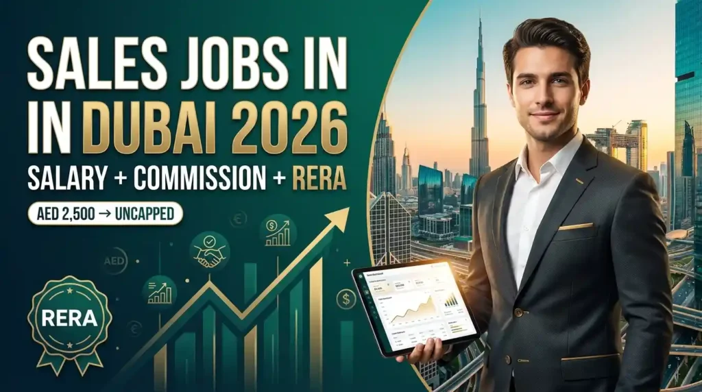 Sales jobs in Dubai 2026 with salary, commission and RERA licensing guide