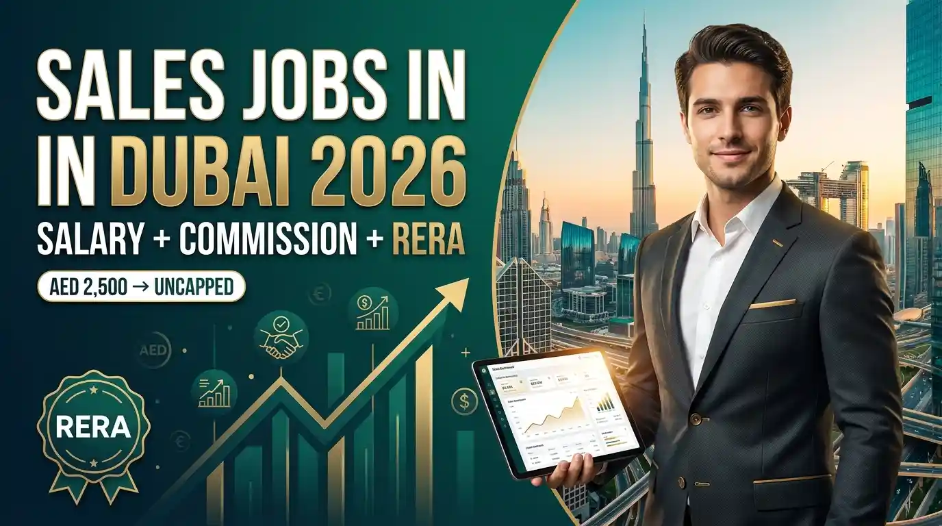 Sales jobs in Dubai 2026 with salary, commission and RERA licensing guide