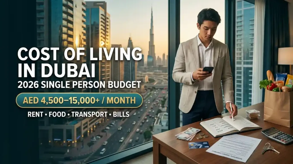 Cost of living for a single person in Dubai 2026 monthly budget