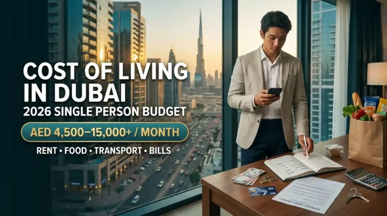 Cost of living for a single person in Dubai 2026 monthly budget